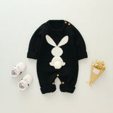 Baby Boy Girl Knitted Rabbit Jumpsuits Trending Sweaters Rompers