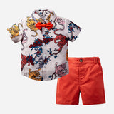 Kid Baby Boy Suit Digital Printed Summer 2 Pcs Set