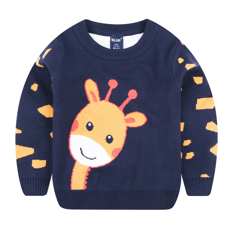 Kid Boy Knitwear Cartoon Cute Fashionable Warm Sweater