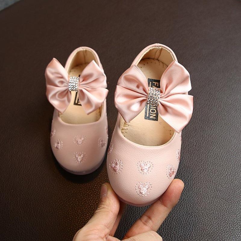 Girl Small Leather Shoes with Soft Soles for Princess Shoes