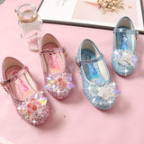 Kids Girl Crystal Shoes Baby Flat Shoes Soft-soled Princess Shoesi