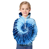 Kid Baby Boy Girl Tie-dye 3D Hoodies Zipper Long Sleeve Pullover