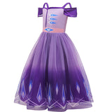Kid Baby Girl Summer Frozen Short Sleeve Off-shoulder Dresses