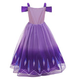 Kid Baby Girl Summer Frozen Short Sleeve Off-shoulder Dresses