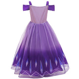 Kid Baby Girl Summer Frozen Short Sleeve Off-shoulder Dresses