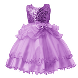 Girls Bridesmaid Flower Party Sequin Wedding Princess Dresses