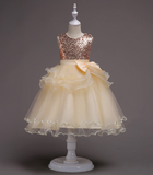 Girls Bridesmaid Flower Party Sequin Wedding Princess Dresses