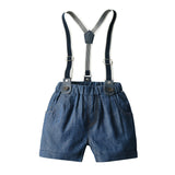 Boys Boy Summer Cartoon Gentleman Short Sleeve 2 Pcs Sets