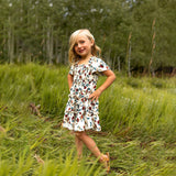 Family Matching Parent-child Flower Print Swing Dress