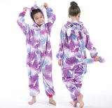 Kid Girl Bright Purple Star River Tianma Star Sky Fox Cartoon Animal Pajama