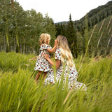 Family Matching Parent-child Flower Print Swing Dress