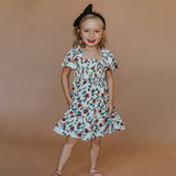 Family Matching Parent-child Flower Print Swing Dress