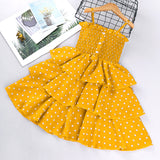 Kid Baby Girl Fashionable Wave Point Condole Casual Dresses