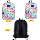 Primary Secondary School Students Backpack Three Pieces Gradient Unicorn Bag