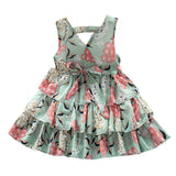 Kid Baby Girl Princess Western V Collar Sleeveless Summer Dresses