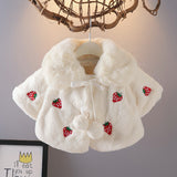 Baby Girl Cape Plush Fur Shawl Coat