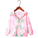 Kid Baby Girl Trench Korean AutumnPrint Cartoon Unicorn Coat