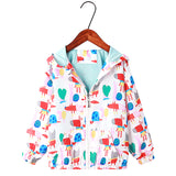 Kid Baby Girl Trench Korean AutumnPrint Cartoon Unicorn Coat