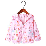 Kid Baby Girl Trench Korean AutumnPrint Cartoon Unicorn Coat