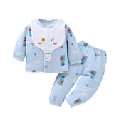 Baby Boy Girl Suit Clip Cotton-padded Infant 2 Pcs Sets