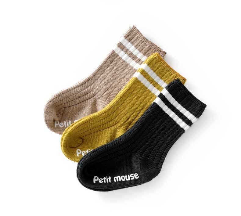 Baby / Toddler Striped Sport Socks 3-pack