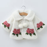 Kid Baby Girls Spring Autumn Imitation Fur Cape Coats Jackets