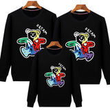 Family Matching Parent-child Colorful Bear Spring Pullover Hoodie