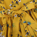 Kid Girl Autumn Edition Printed Long Sleeves Flower Dresses
