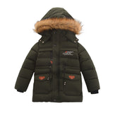 Kid Boys Padded Padded Down Cotton Velvet Warm Winter Coats