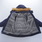 Kid Boys Padded Padded Down Cotton Velvet Warm Winter Coats