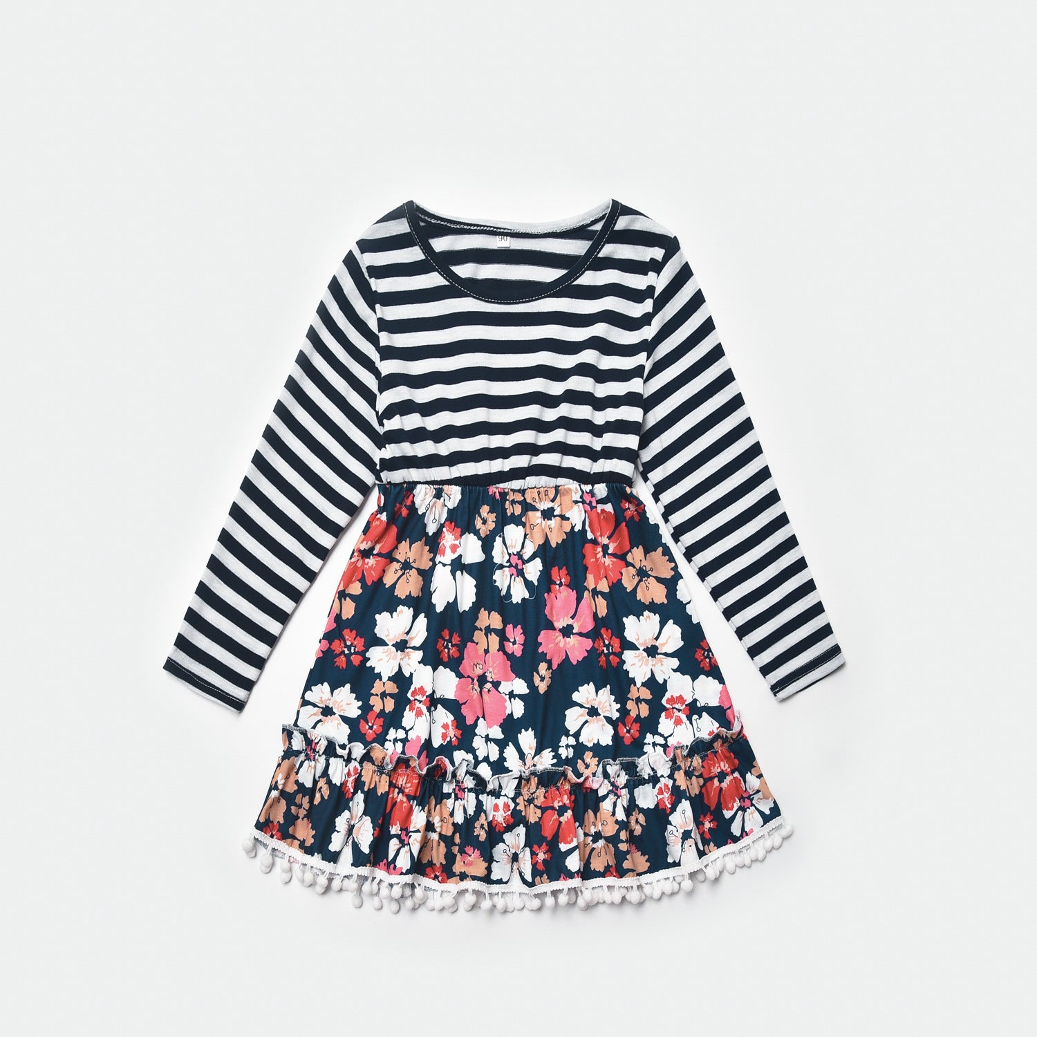 Family Matching Parent-child Mother-daughter Printed Stripe Dress