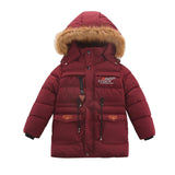 Kid Boys Padded Padded Down Cotton Velvet Warm Winter Coats