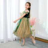 Kid Girl Off Shoulder Summer Frozen 2 Princess Dress
