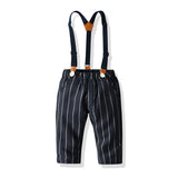 Long-sleeved Suspenders Baby Boy Set Formal 2 Pcs Suits
