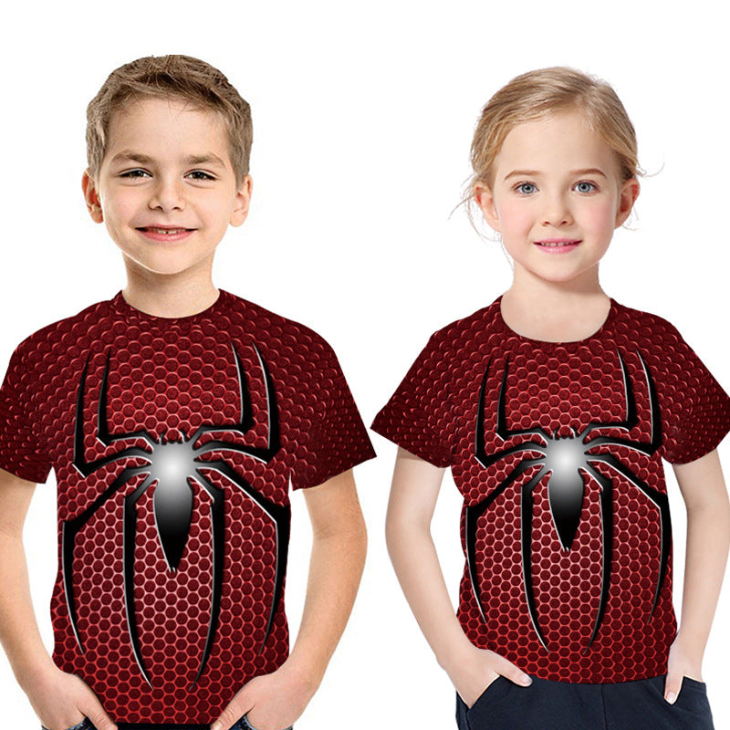 Kid Boy Girl Short Sleeve 3D Digital Print Marvel Summer T-shirt