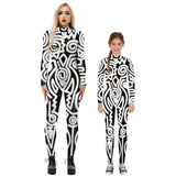 Family Matching Parent-child Long Sleeve Jumpsuit Digital Printing Pajamas