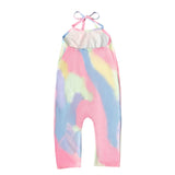 Kid Baby Girl Onesie Crawl Suit Harpy Sleeveless Tie Dye Rompers