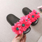 Girl Slippers Three Flowers Fashion Casual Flip Flops Shoes