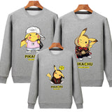 Family Matching Pikachu Cute Spring Pullover Hoodie