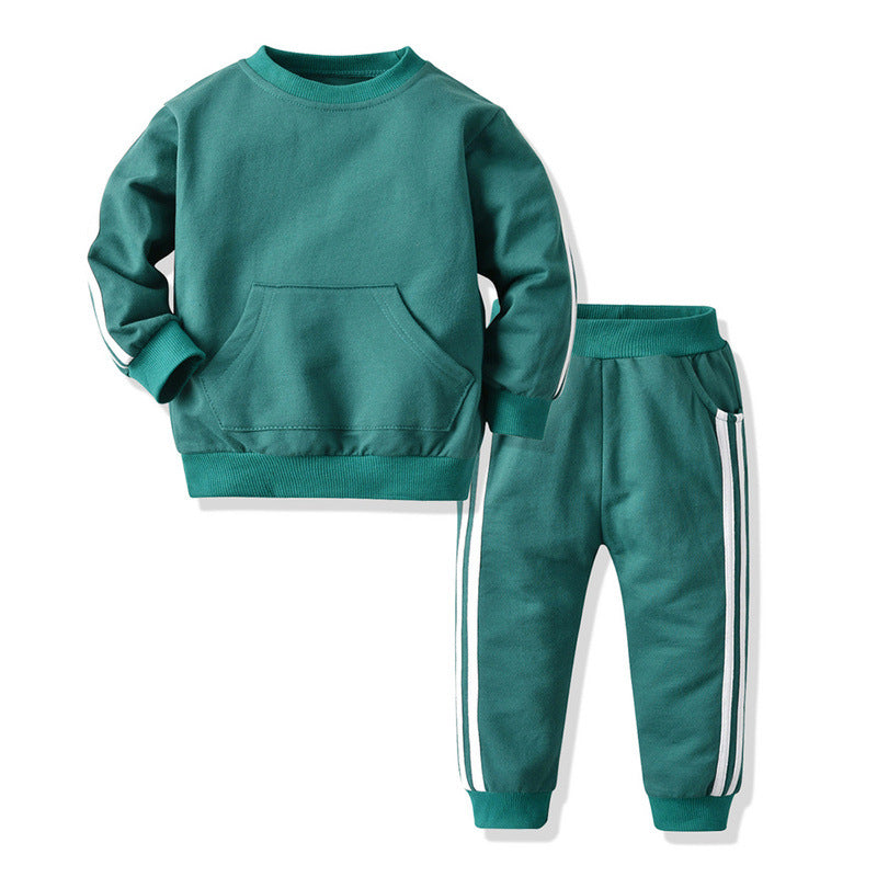 Boy Autumn Long-sleeved Casual Sportswear 2 Pcs Set