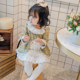 Girl Lolita Skirt Autumn Dress Court Wind  Princess Dress 3M-3Y