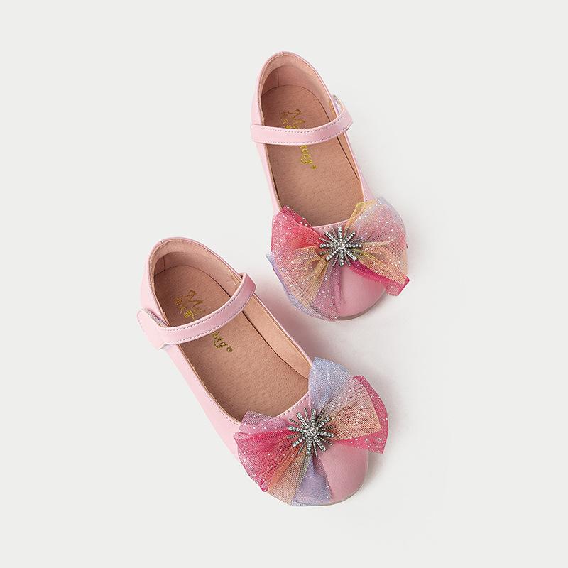 Girl Princess Shoes Bow Knot Small Leather Shoes Soft-soled Single Shoes