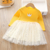 Kid Baby Girl Long Sleeve Spring Autumn Sweet Gauze Dresses