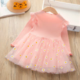 Kid Baby Girl Long Sleeve Spring Autumn Sweet Gauze Dresses