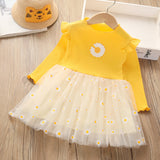 Kid Baby Girl Long Sleeve Spring Autumn Sweet Gauze Dresses
