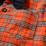 Boys Plaid Gentleman Formal 2pcs Suits