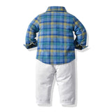 Boys Fall Suit Long-sleeved Formal Sets 2 Pcs