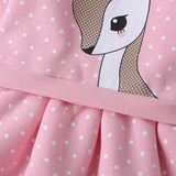 Kid Baby Girl Winter Casual Cartoon Elk Fake Dress