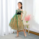 Kid Baby Girls Shoulder Princess Frozen Dress