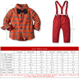 Boys Plaid Gentleman Formal 2pcs Suits